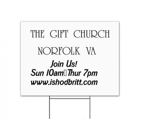 Yard sign corrugated plastic Double sided print 18&#34;x24&#34; with metal stake
