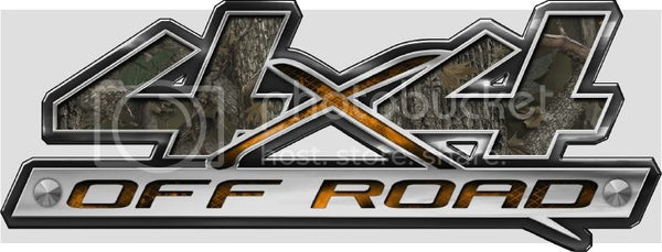 4.5"x12" 4x4 block style forest high resolution truck bed or car side vinyl graphic decals.