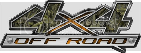 4.5"x12" 4x4 block style marshland high resolution truck bed or car side vinyl graphic decals.