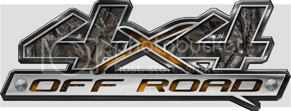 4.5"x12" 4x4 block style woodland ghost high resolution truck bed or car side vinyl graphic decals.
