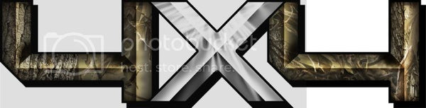 3.0"x12" 4x4 hard edge forest high resolution truck bed or car side vinyl graphic decals.