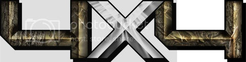 3.0"x12" 4x4 hard edge forest high resolution truck bed or car side vinyl graphic decals.
