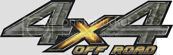 3.75"x12" 4x4 off road digital green high resolution truck bed or car side vinyl graphic decals.