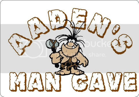 MAN CAVE NOVELTY ALUMINUM SIGN