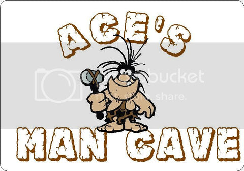 ACE Man Cave 9"x12" Aluminum novelty parking sign wall decor.