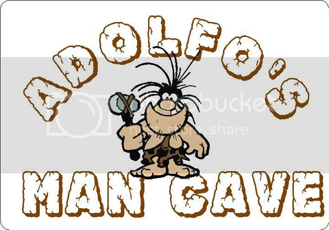 ADOLFO Man Cave 9"x12" Aluminum novelty parking sign wall decor.