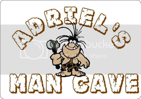 ADRIEL Man Cave 9"x12" Aluminum novelty parking sign wall decor.