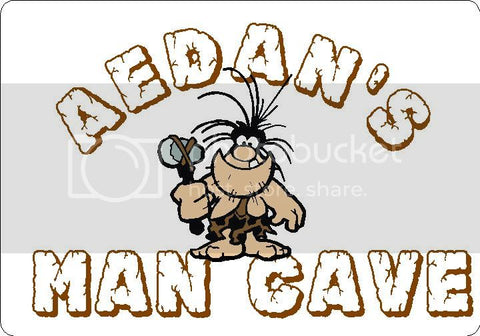 AEDAN Man Cave 9"x12" Aluminum novelty parking sign wall decor.