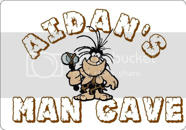 AIDAN Man Cave 9"x12" Aluminum novelty parking sign wall decor.