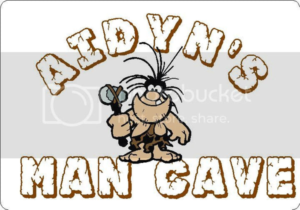 AIDYN Man Cave 9"x12" Aluminum novelty parking sign wall decor.