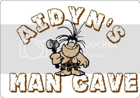 AIDYN Man Cave 9"x12" Aluminum novelty parking sign wall decor.