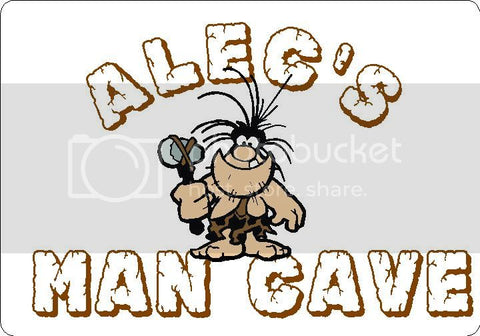 ALEC Man Cave 9"x12" Aluminum novelty parking sign wall decor.