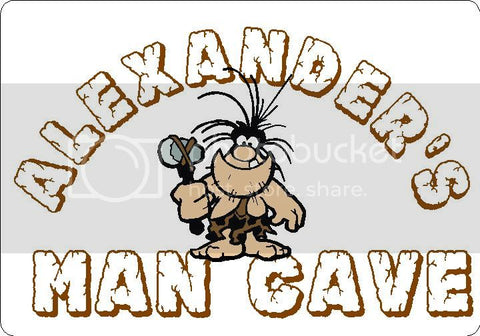 ALEXANDER Man Cave 9"x12" Aluminum novelty parking sign wall decor.