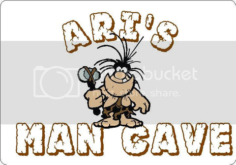 ARI Man Cave 9"x12" Aluminum novelty parking sign wall decor.