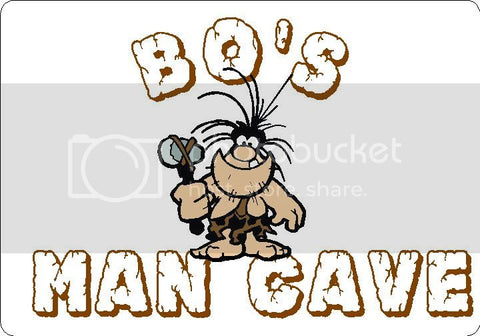 BO Man Cave 9"x12" Aluminum novelty parking sign wall decor.