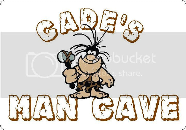 CADE Man Cave 9"x12" Aluminum novelty parking sign wall decor.