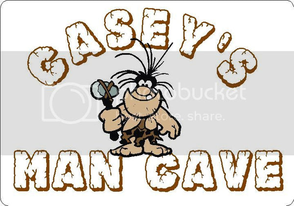 CASEY Man Cave 9"x12" Aluminum novelty parking sign wall decor.