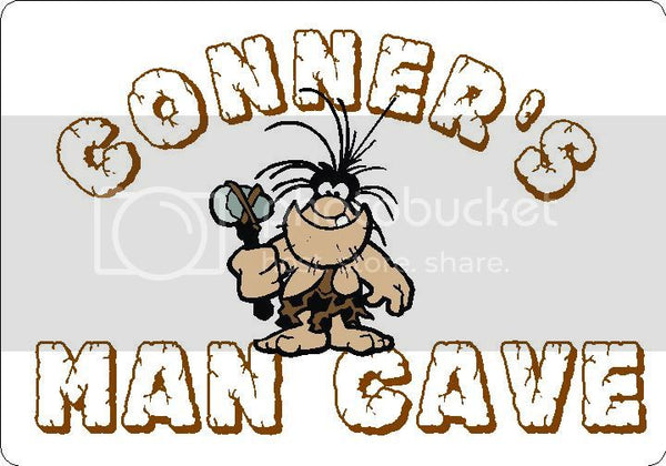 CONNER Man Cave 9"x12" Aluminum novelty parking sign wall decor.