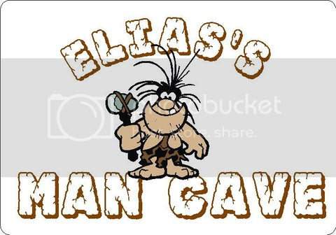 ELIAS Man Cave 9"x12" Aluminum novelty parking sign wall decor.