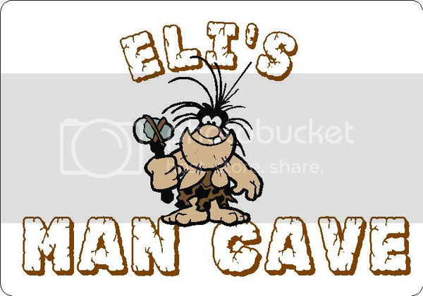 ELI Man Cave 9"x12" Aluminum novelty parking sign wall decor.