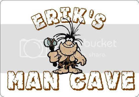 ERIK Man Cave 9"x12" Aluminum novelty parking sign wall decor.