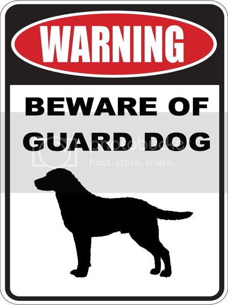 9"X12" WARNING BEWARE OF GUARD DOG   CHESAPEAKE BAY RETRIEVER   dog lover aluminum novelty street sign.