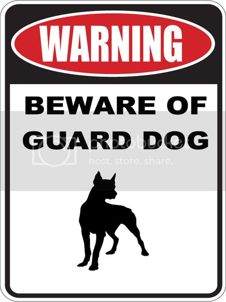 9"X12" WARNING BEWARE OF GUARD DOG   DOBERMAN  dog lover aluminum novelty street sign.