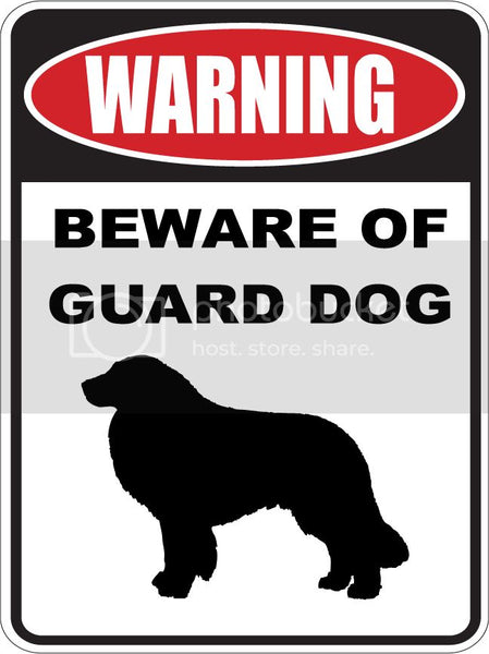 9"X12" WARNING BEWARE OF GUARD DOG   GREAT PYRENEES   dog lover aluminum novelty street sign.