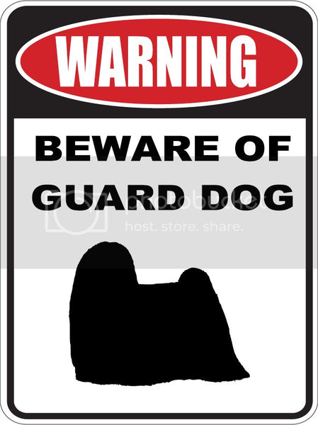 9"X12" WARNING BEWARE OF GUARD DOG   MALTESE   dog lover aluminum novelty street sign.