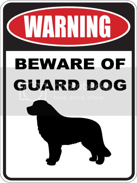 9"X12" WARNING BEWARE OF GUARD DOG   NEWFOUNDLAND   dog lover aluminum novelty street sign.