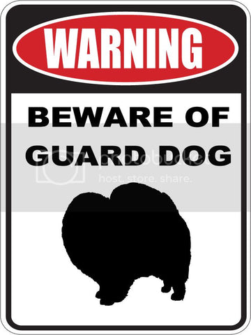 9"X12" WARNING BEWARE OF GUARD DOG   POMERANIAN   dog lover aluminum novelty street sign.