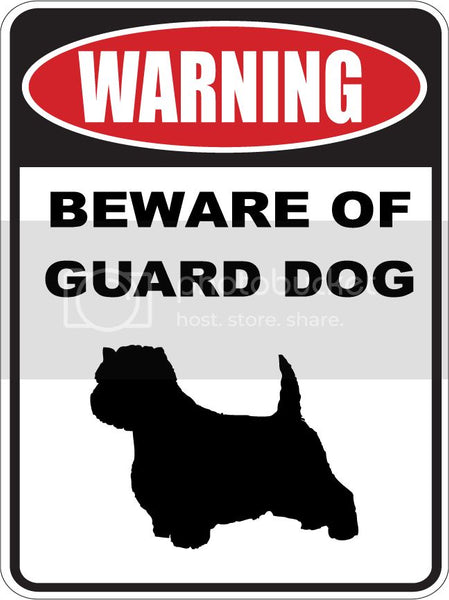 9"X12" WARNING BEWARE OF GUARD DOG   WEST HIGHLAND TERRIER   dog lover aluminum novelty street sign.