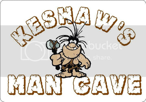 KESHAWN Man Cave 9"x12" Aluminum novelty parking sign wall decor.