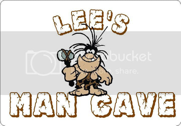 LEE Man Cave 9"x12" Aluminum novelty parking sign wall decor.
