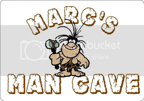 MARC Man Cave 9"x12" Aluminum novelty parking sign wall decor.