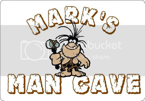MARK Man Cave 9"x12" Aluminum novelty parking sign wall decor.