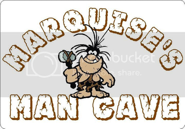 MARQUISE Man Cave 9"x12" Aluminum novelty parking sign wall decor.