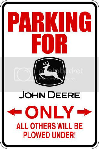 9"x12" Aluminum  farmer tractor parking  funny  parking sign for indoors or outdoors