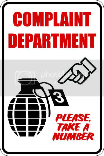 9"x12" Aluminum   complaint deprtment funny  parking sign for indoors or outdoors