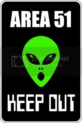9"x12" Aluminum  area 51 keep out alien  funny  parking sign for indoors or outdoors