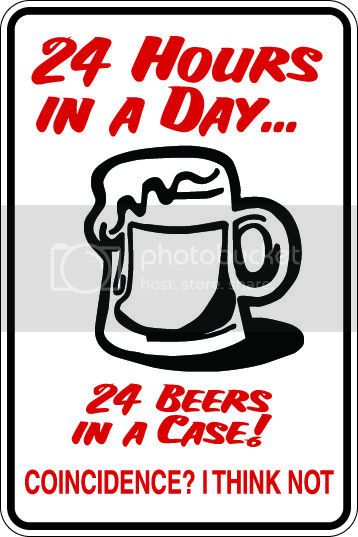 9"x12" Aluminum  24 hours day 24 beers drinking  funny  parking sign for indoors or outdoors