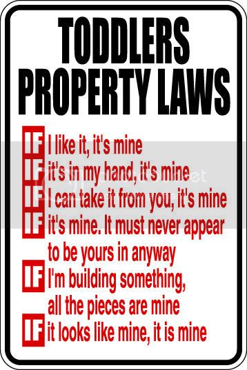 9"x12" Aluminum  toddlers property laws  funny  parking sign for indoors or outdoors