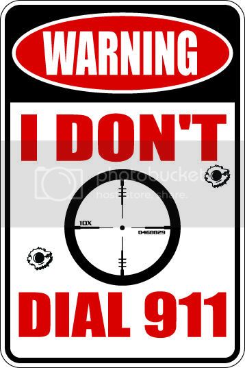 9"x12" Aluminum  warning I don't dial 911  funny  parking sign for indoors or outdoors