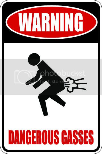 9"x12" Aluminum  dangerous gases warning   funny  parking sign for indoors or outdoors