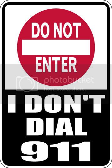 9"x12" Aluminum  do not enter I do not dial 911 funny  parking sign for indoors or outdoors