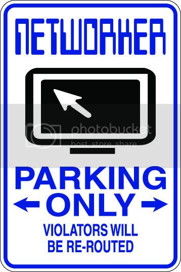 9"x12" Aluminum  computer networker  funny  parking sign for indoors or outdoors