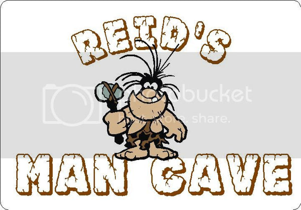 REID Man Cave 9"x12" Aluminum novelty parking sign wall decor.
