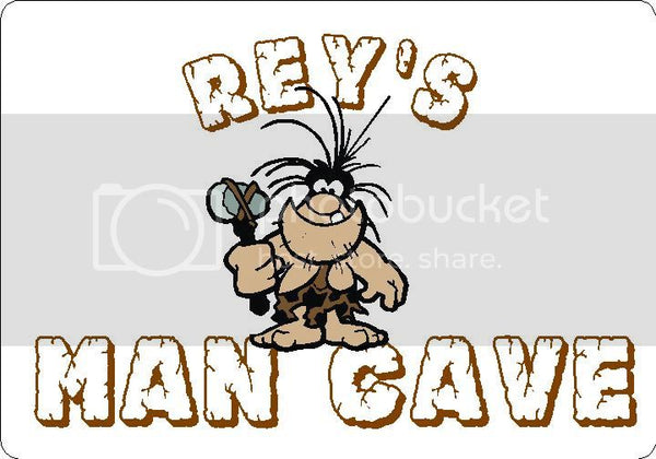REY Man Cave 9"x12" Aluminum novelty parking sign wall decor.