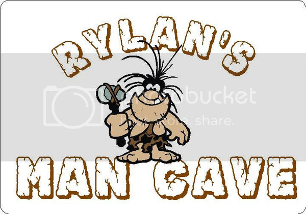 RYLAND Man Cave 9"x12" Aluminum novelty parking sign wall decor.