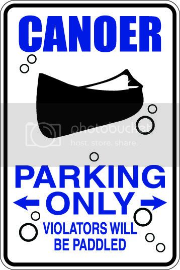 9"x12" Aluminum  canoer canoo  funny  parking sign for indoors or outdoors